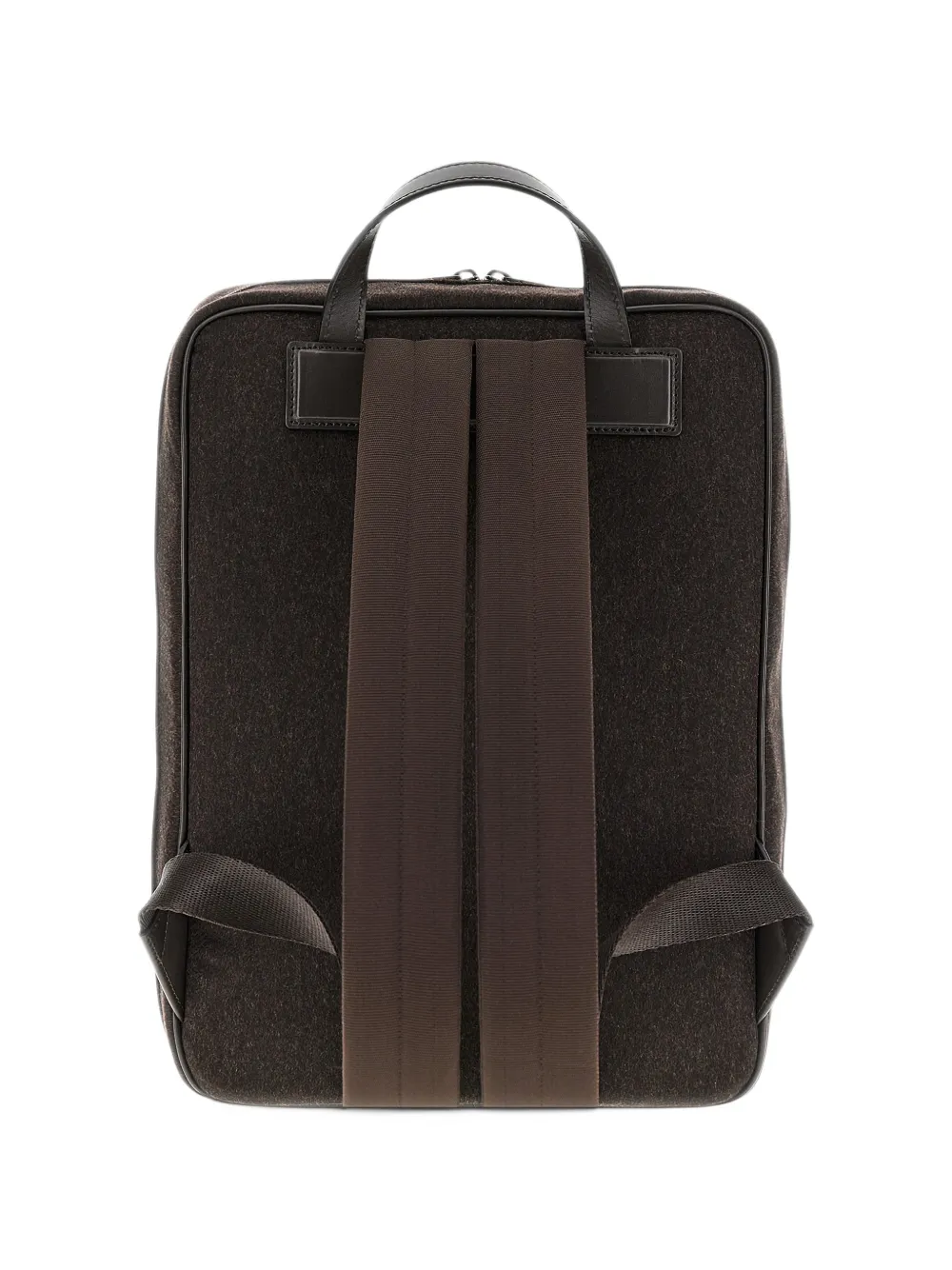Paul & Shark leather-trim cashmere backpack Bruin