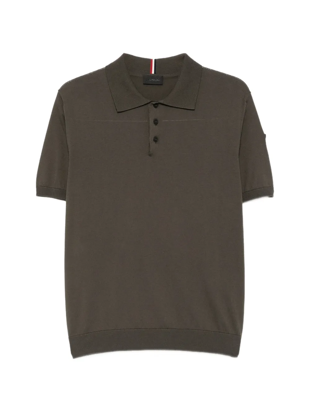 Moncler logo-patch short-sleeve polo shirt Groen