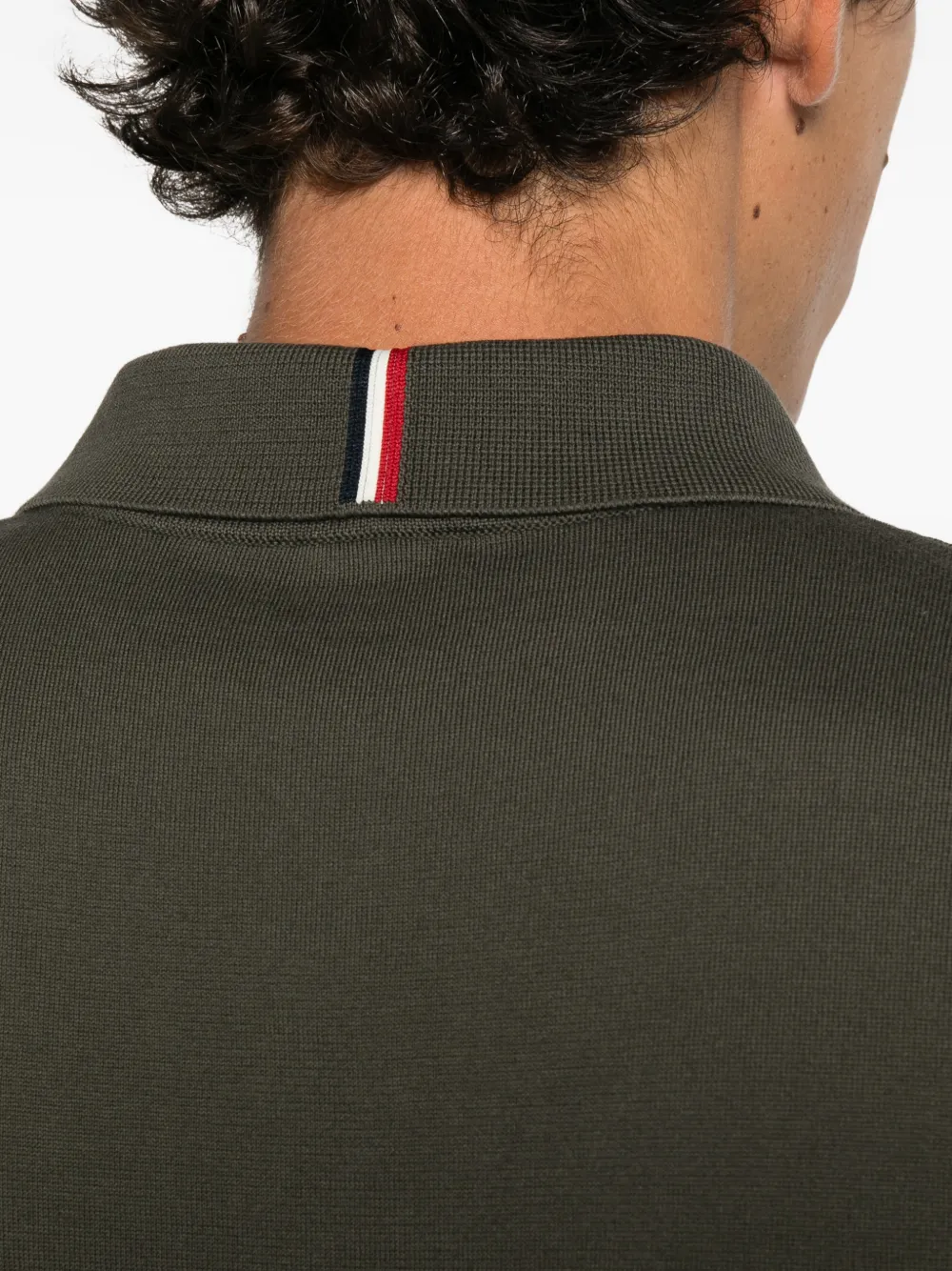 Moncler logo-patch short-sleeve polo shirt Groen