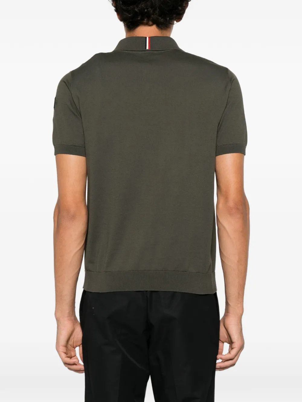 Moncler logo-patch short-sleeve polo shirt Groen