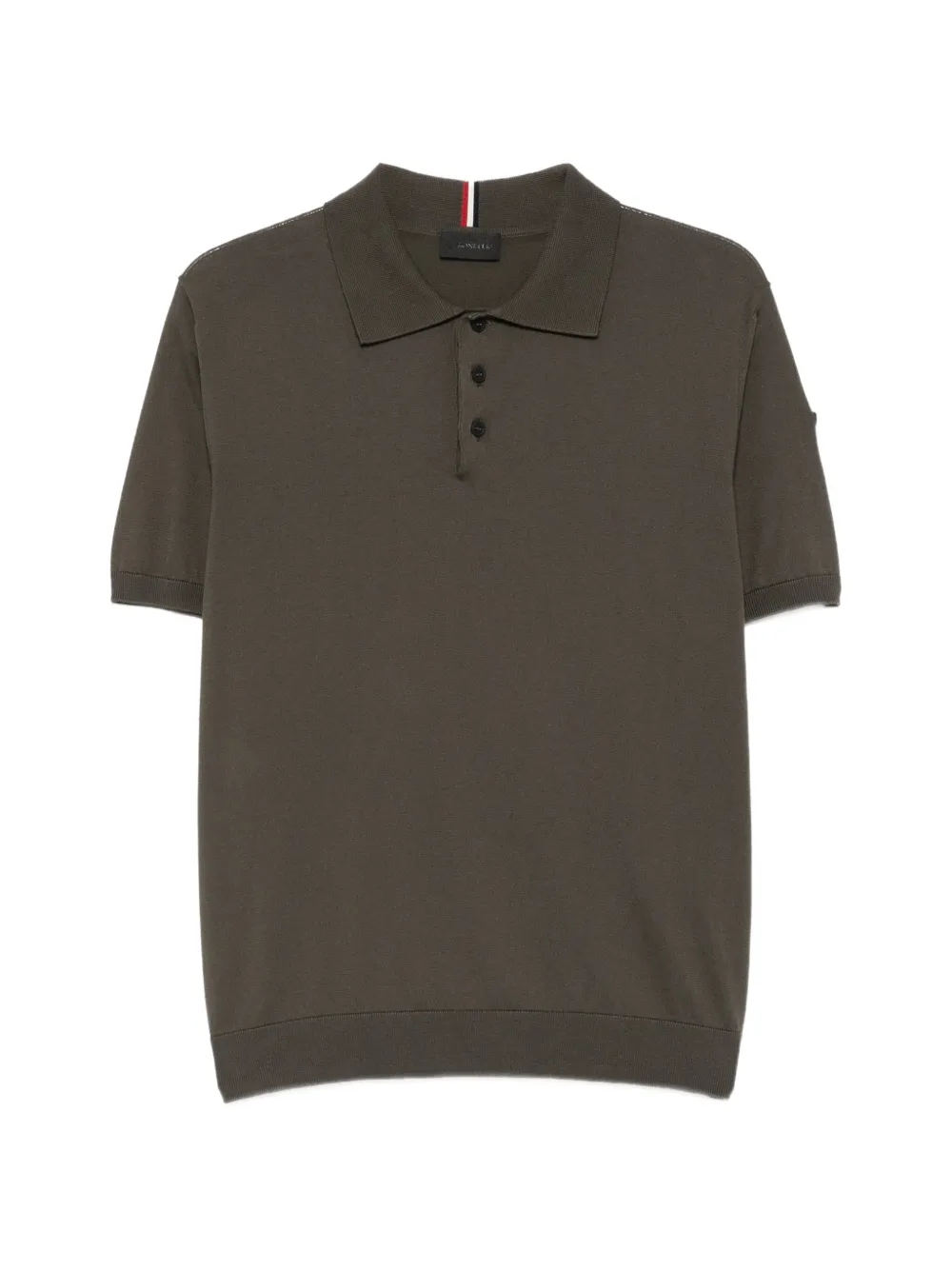 Moncler logo-patch short-sleeve polo shirt Groen