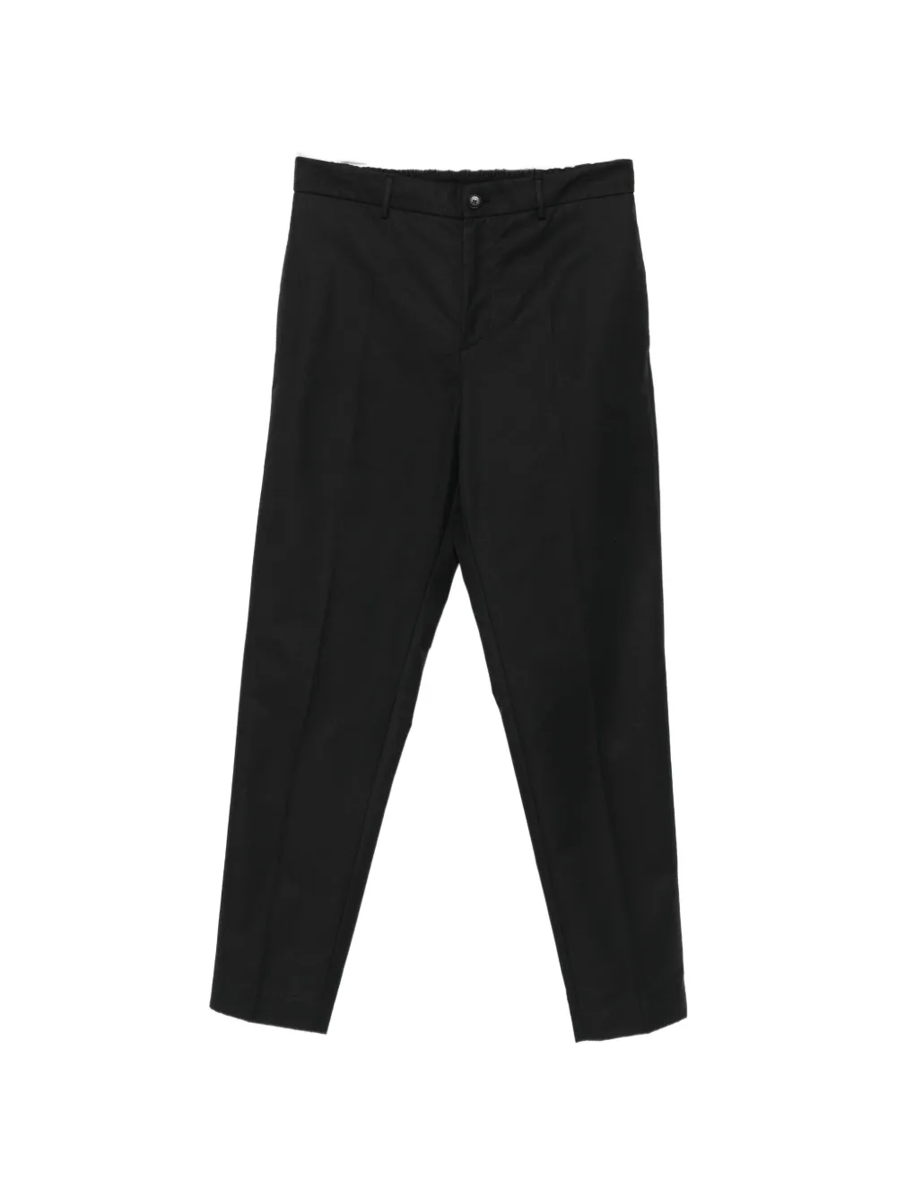Moncler logo-patch straight-leg trousers Zwart