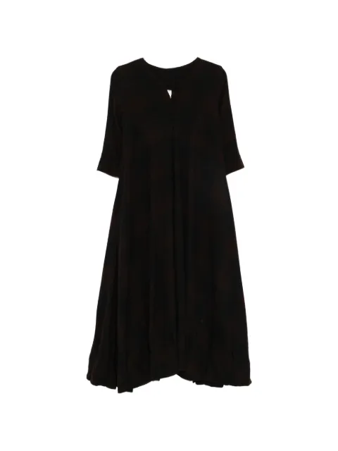 Ricorrrobe check notched-neck dress