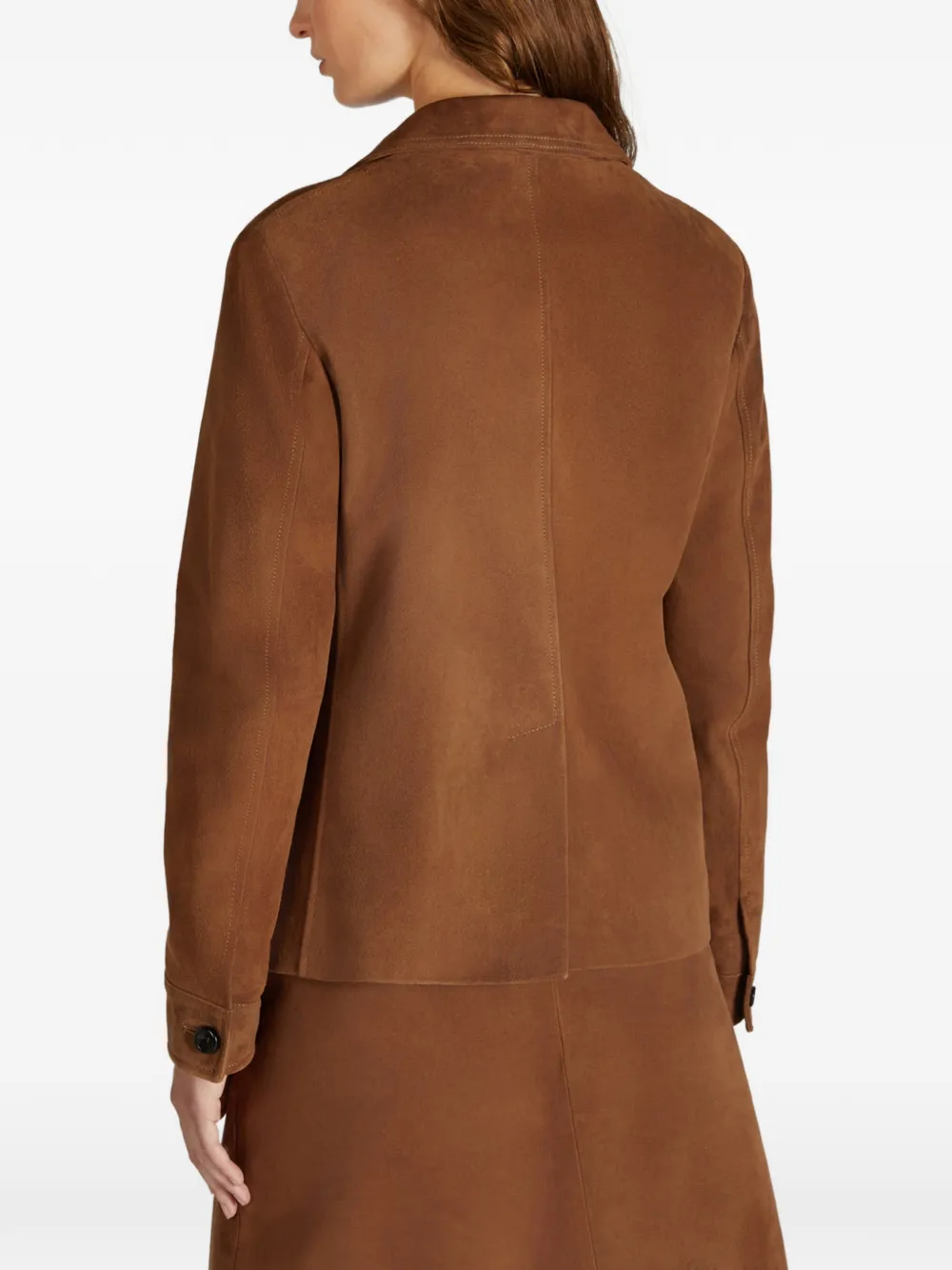 slowear Montedoro suède shirtjack Bruin
