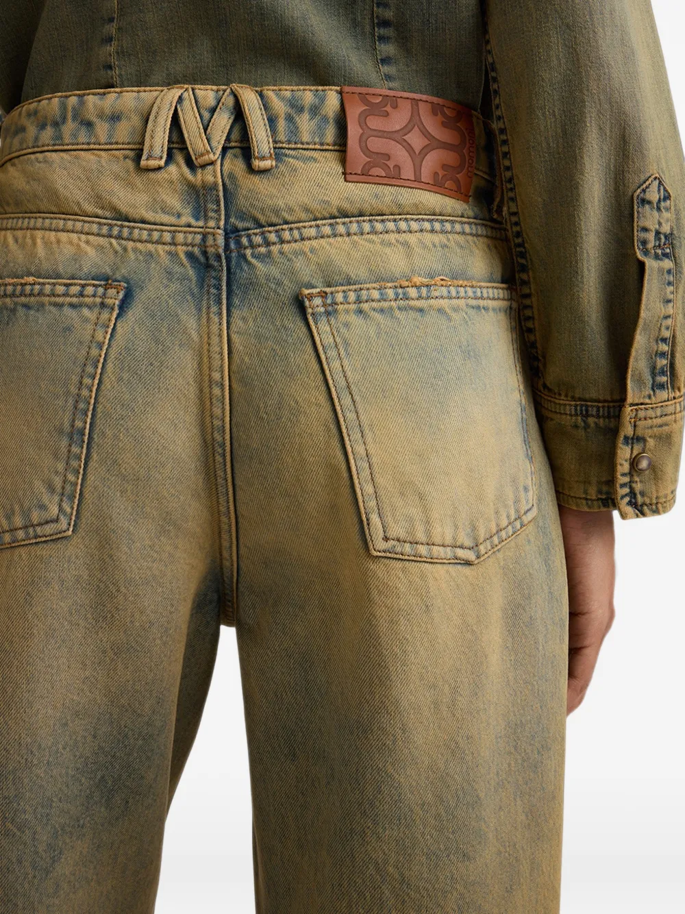 MOMONÌ Ivo jeans met dirty-wassing Blauw