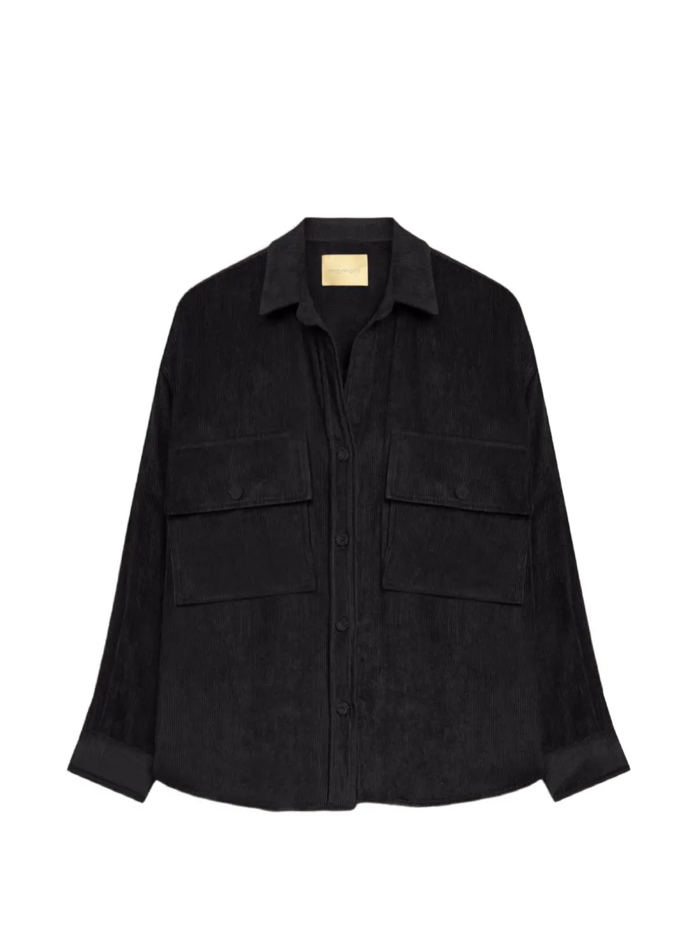 MOMONÌ Pitanga oversized corduroy shirt - Schwarz