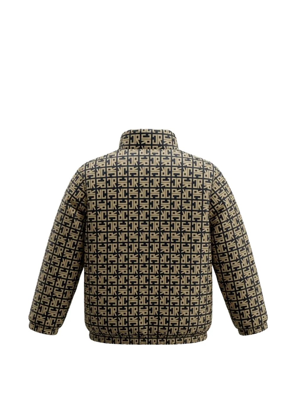 John Richmond Junior Omkeerbaar gewatteerd jack met monogram-print Beige