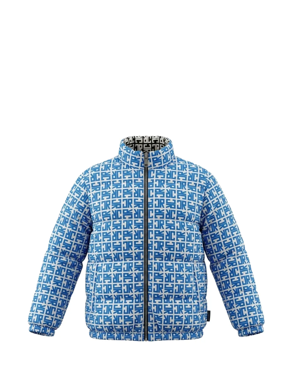 John Richmond Junior Omkeerbaar gewatteerd jack met monogram-print Beige