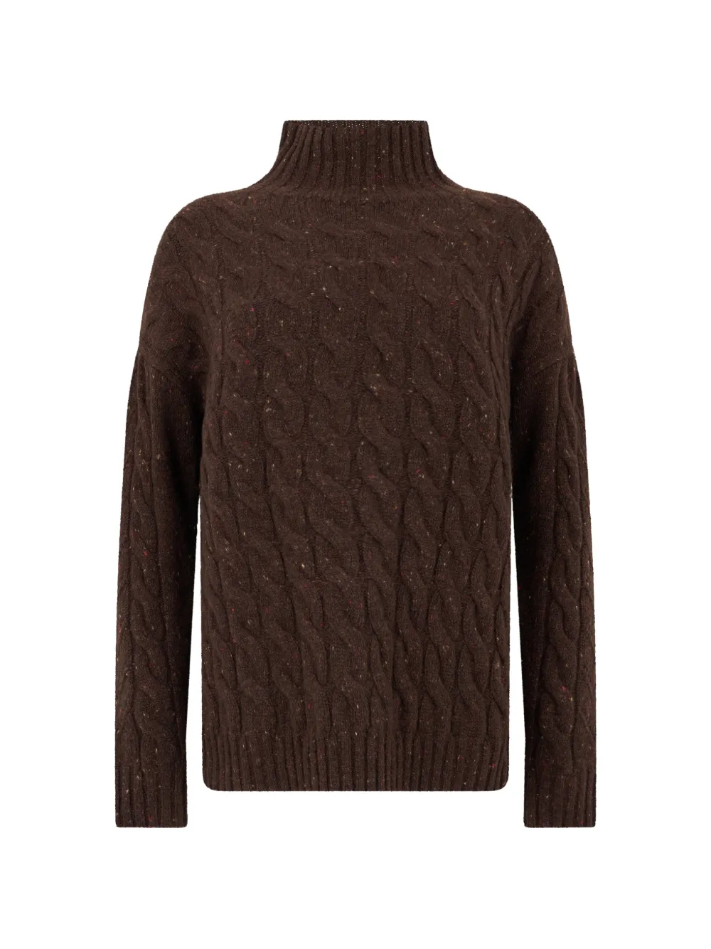Max Mara cable-knit turtleneck sweater Bruin