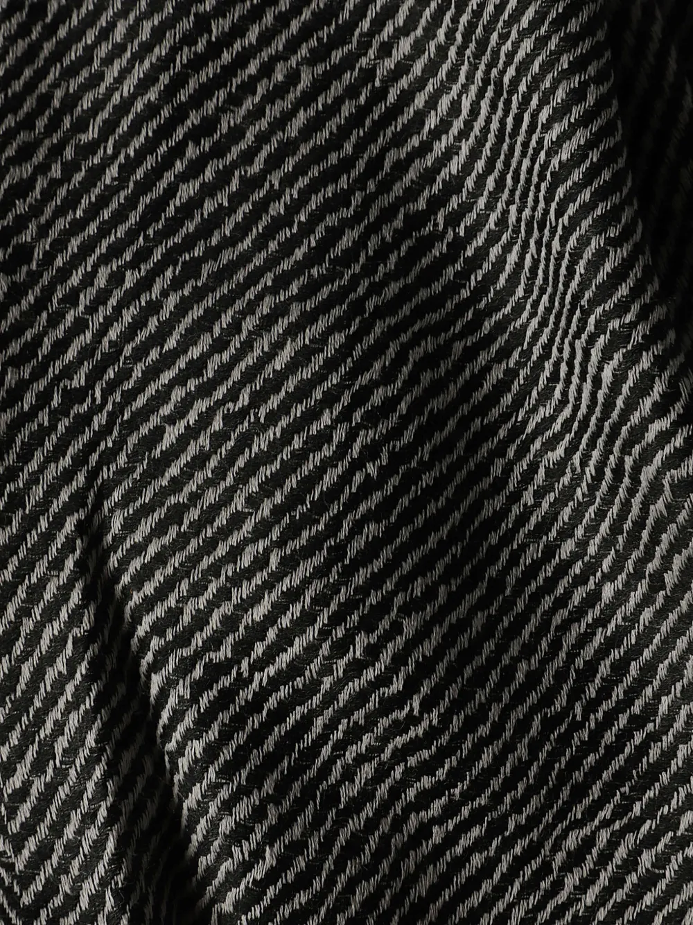 Altea herringbone-pattern frayed scarf Zwart