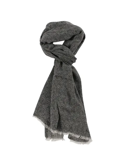 Altea herringbone-pattern frayed scarf