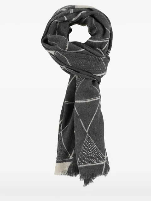 Altea geometric-pattern embroidered scarf