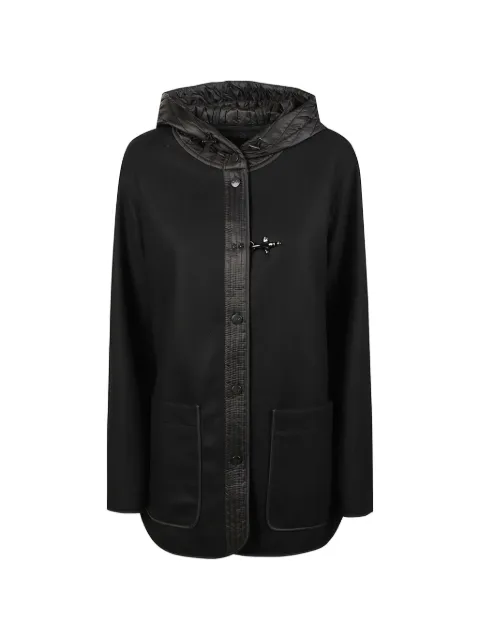 Fay quilted-hood toggle-fastening coat