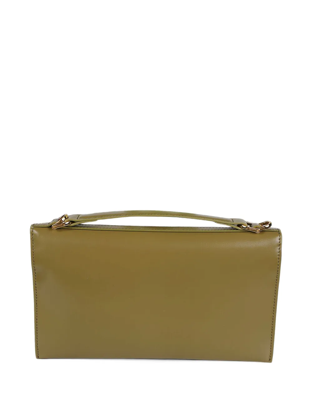 Patrizia Pepe Fly leather clutch bag Groen