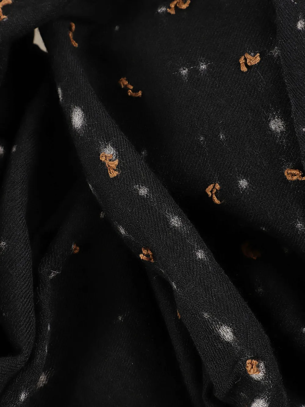Altea polka-dot fringed scarf Grijs