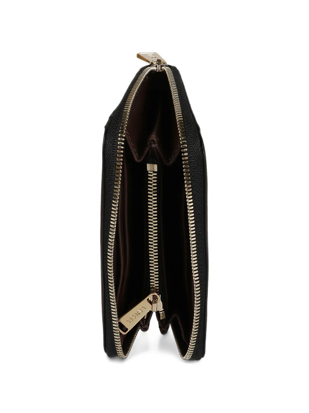 Lancel grained leather wallet Bruin