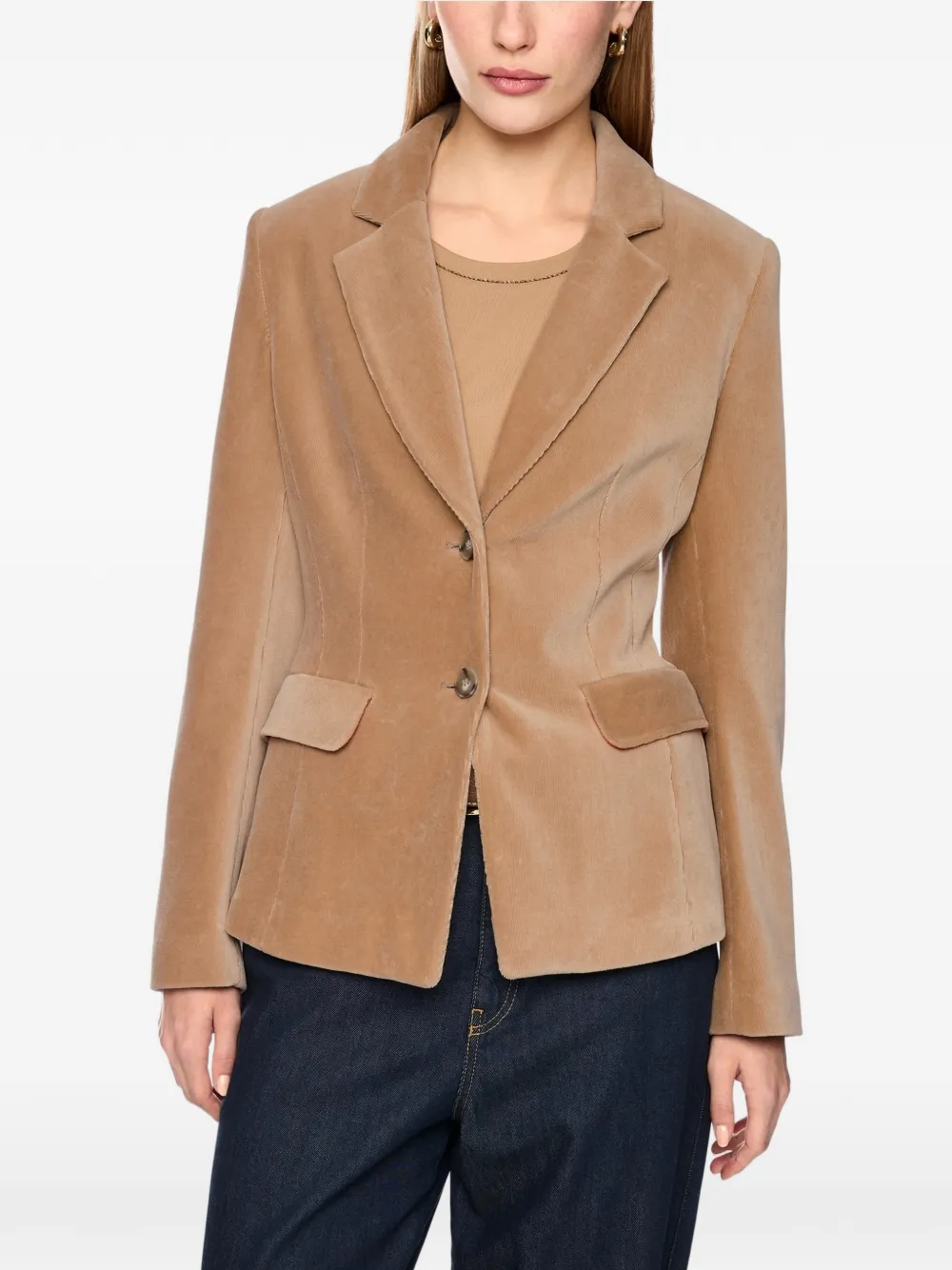 MARCCAIN Ribfluwen blazer Bruin