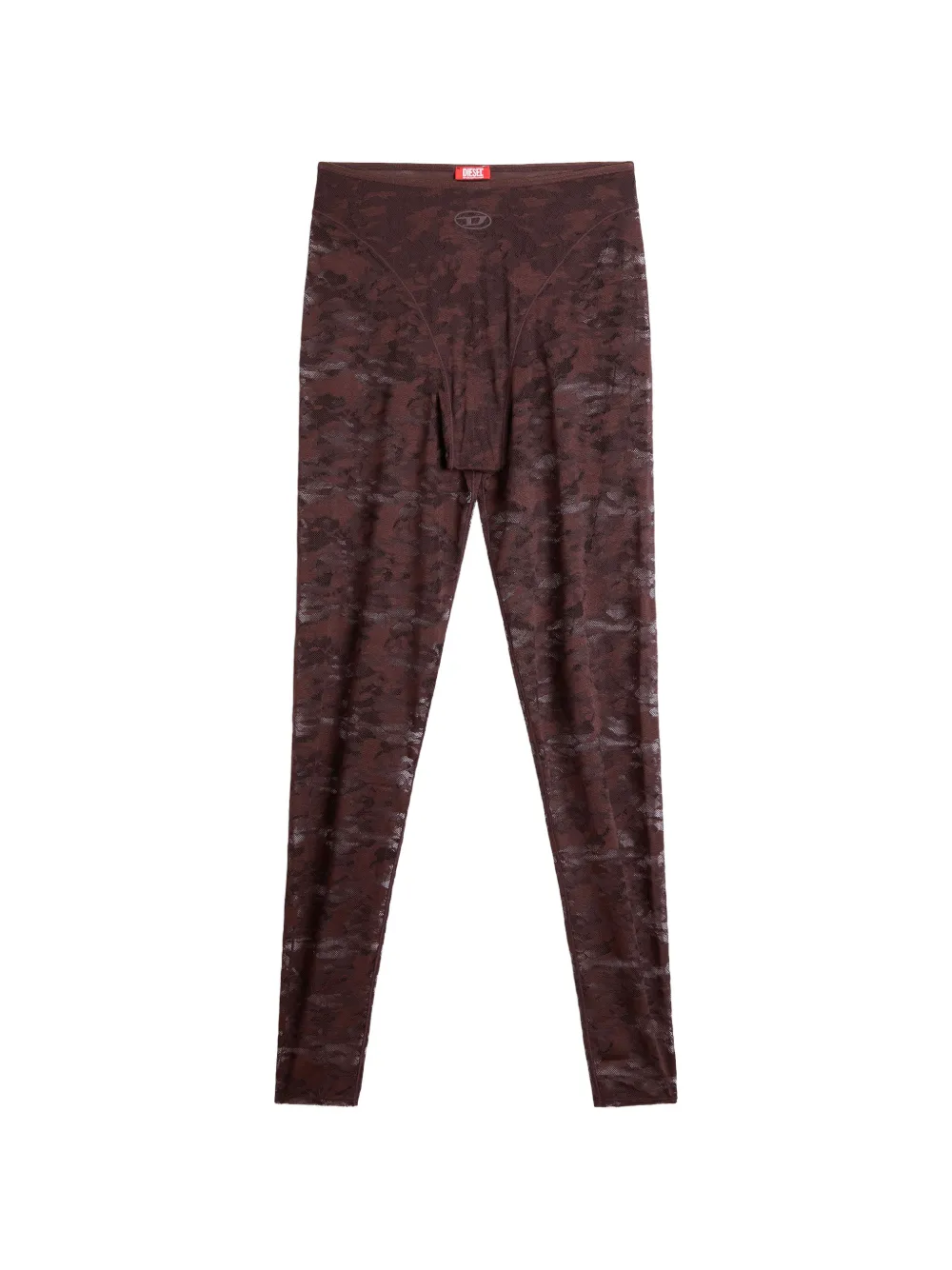 Diesel leggings in nylon camouflage lace Bruin