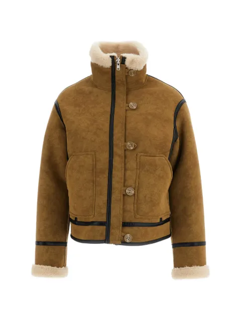 STAND STUDIO Dara faux-shearling-trimmed jacket