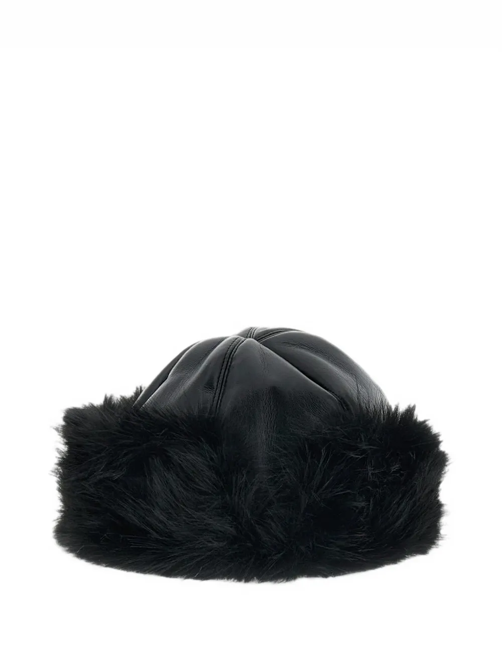 STAND STUDIO faux-fur trim sable hat - Noir