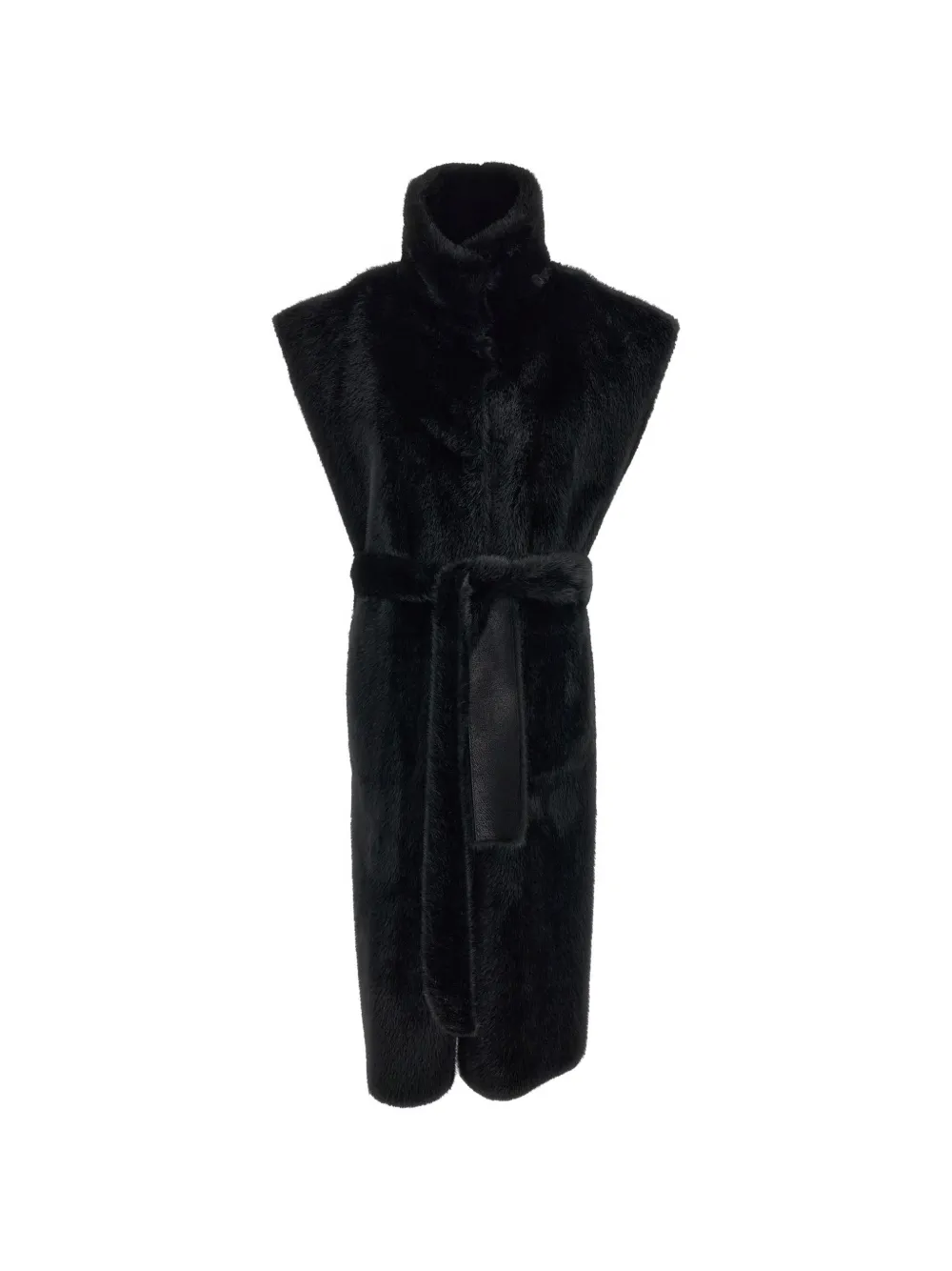 STAND STUDIO manteau ceinturé à design réversible - Noir STAND STUDIO manteau ceinturé à design réversible - Noir