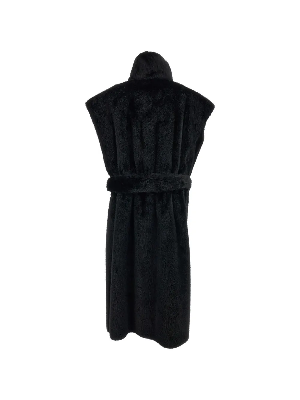 STAND STUDIO reversible belted coat Zwart