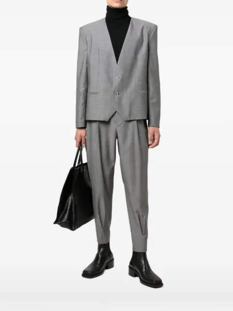 Tessitura Body Couture Minimal lapelless blazer