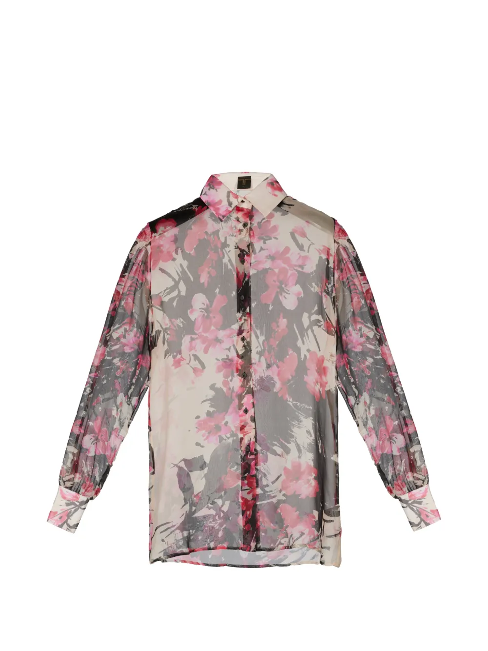 Tessitura floral-print silk shirt