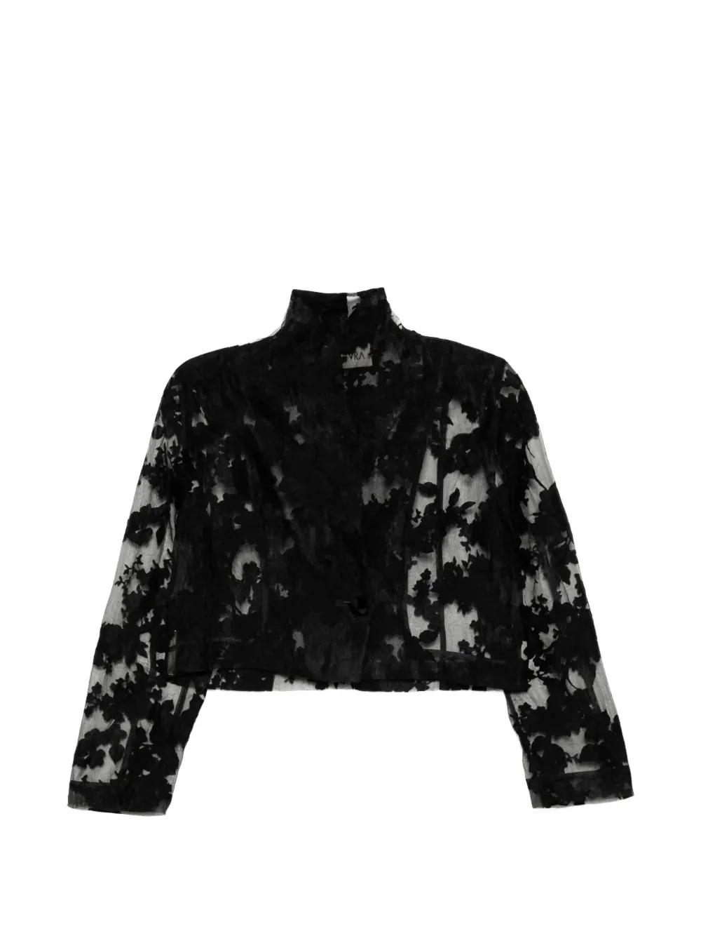 Tessitura Roses organza cropped jacket