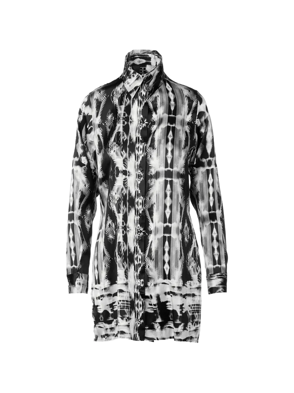 Tessitura Swarovski crystal-embellished faces-print mini dress