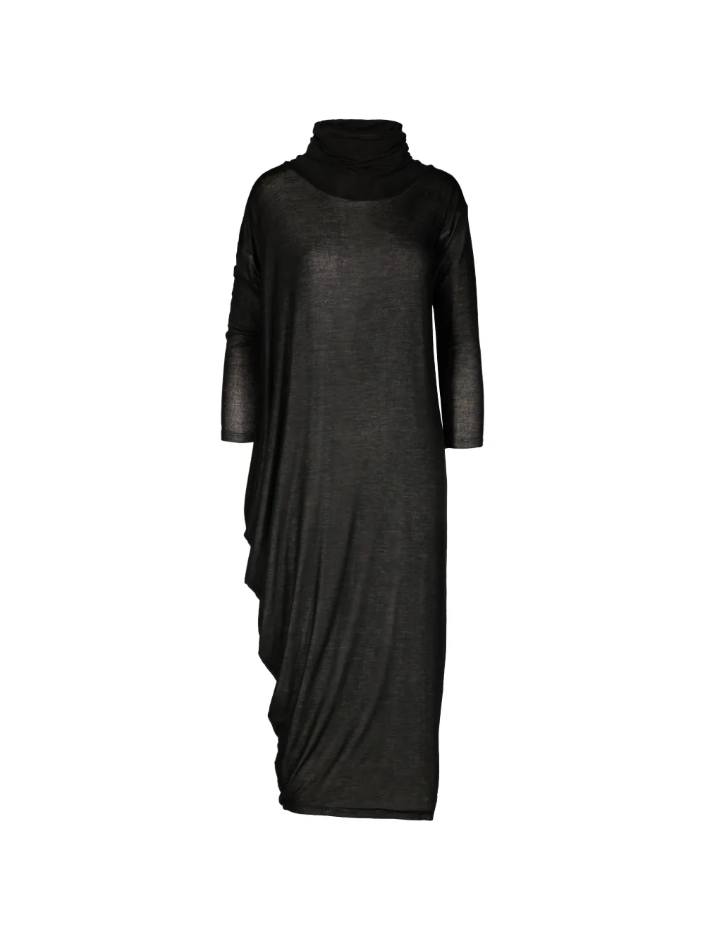 Tessitura ruched midi dress - Black