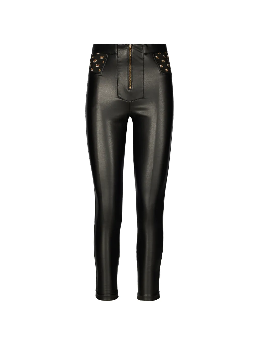 Tessitura high-waisted stud-embellished trousers
