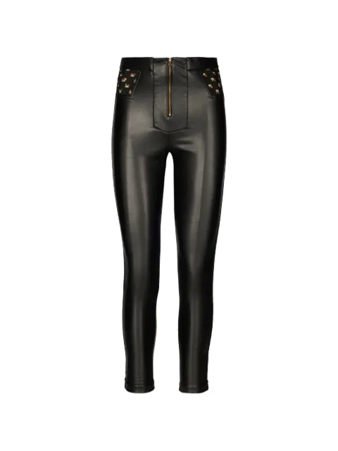 Tessitura high-waisted stud-embellished trousers