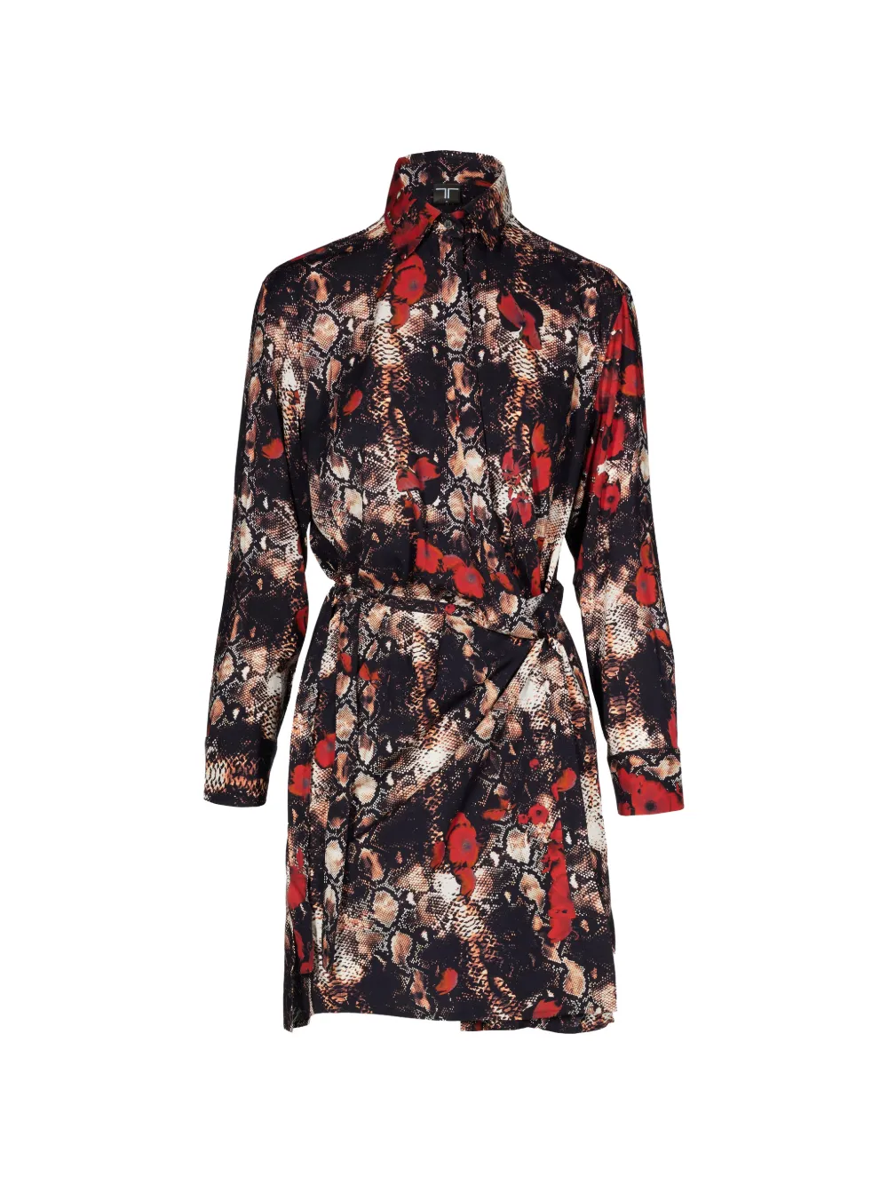 Tessitura wrap mini dress