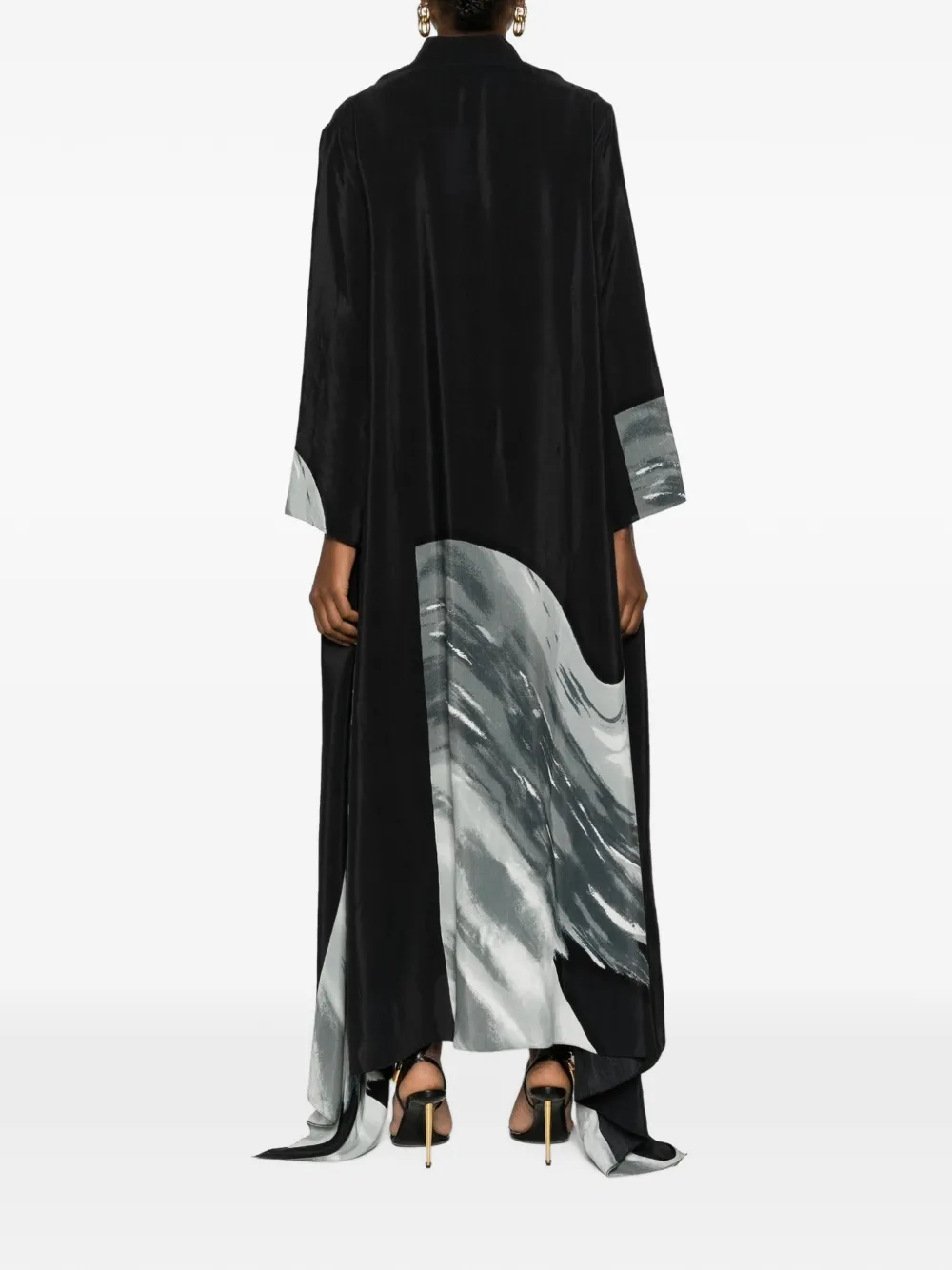 Tessitura Dune oversized maxi-jurk Zwart
