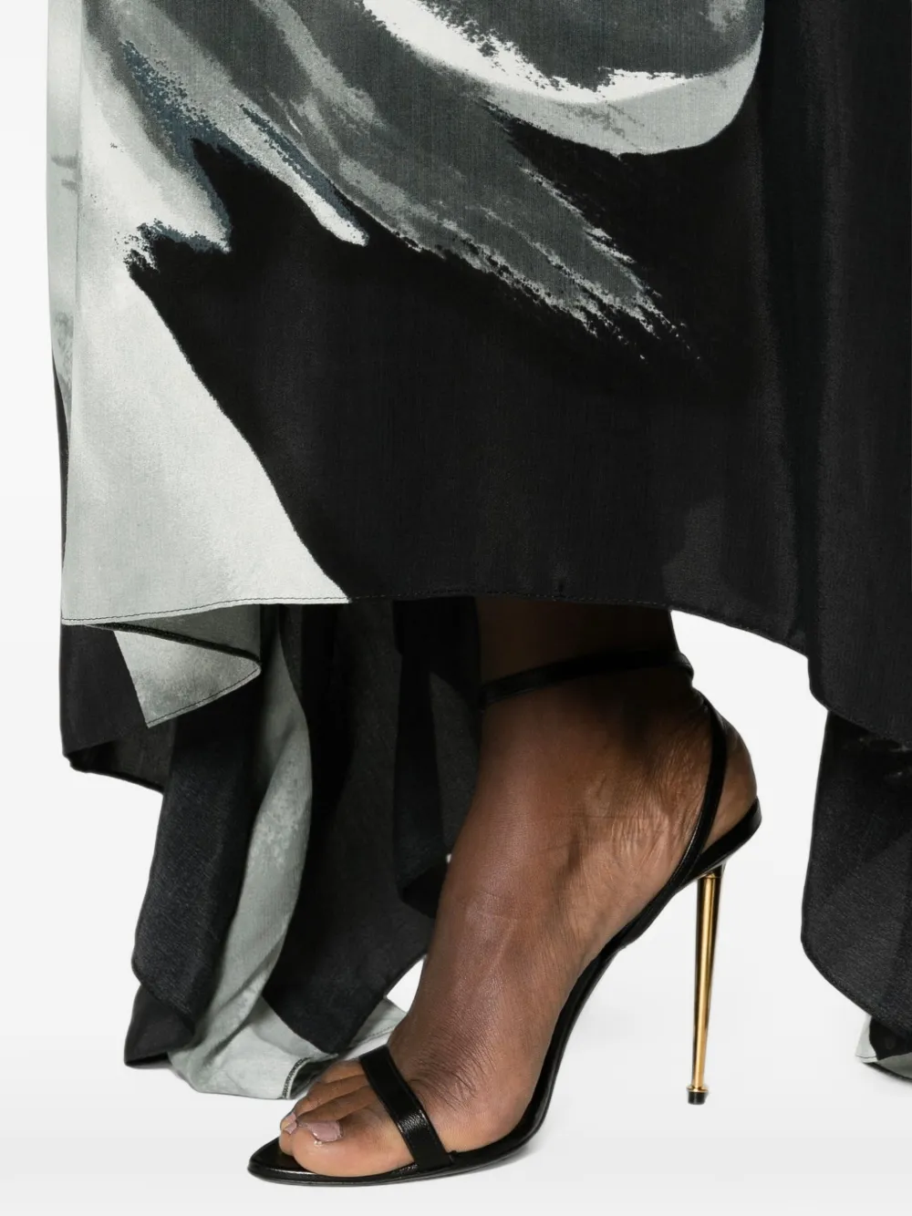Tessitura Dune oversized maxi-jurk Zwart