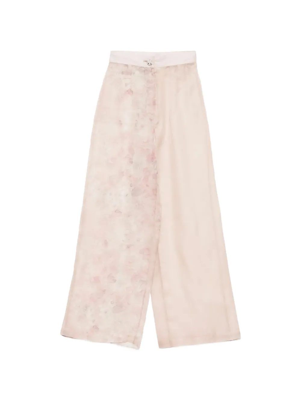 Tessitura silk wide-leg trousers