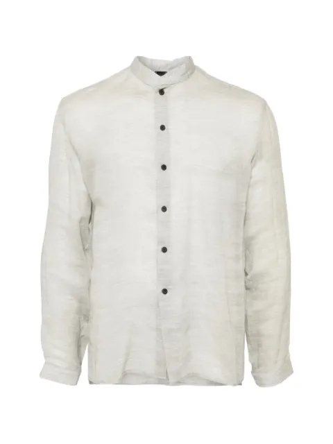 Tessitura mandarin-collar shirt