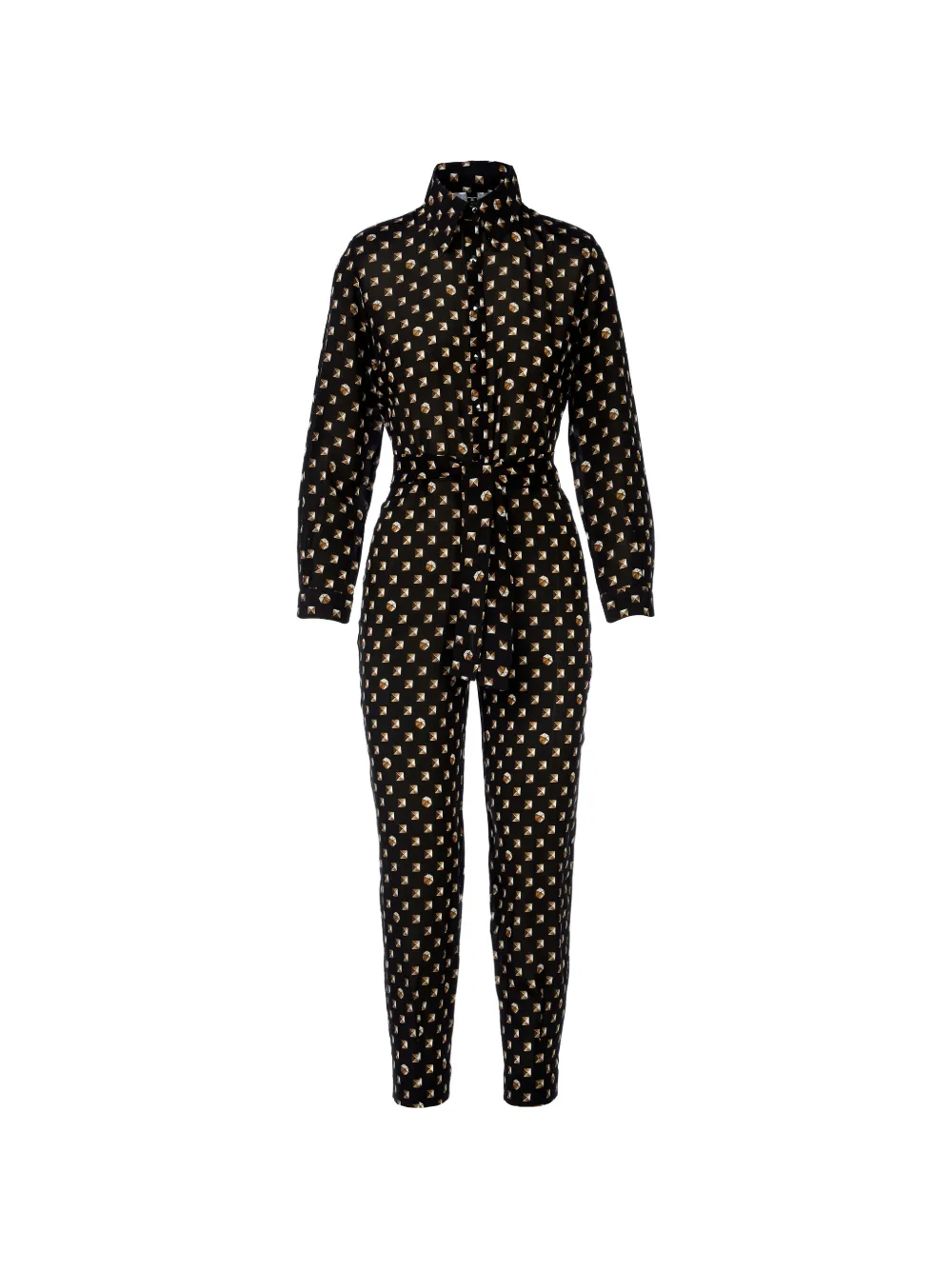 Tessitura Golden Hour jumpsuit verfraaid met kristallen Zwart