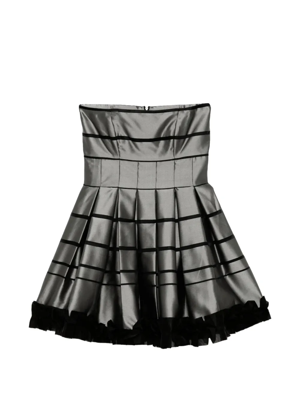 Tessitura Babydoll pleated mini dress