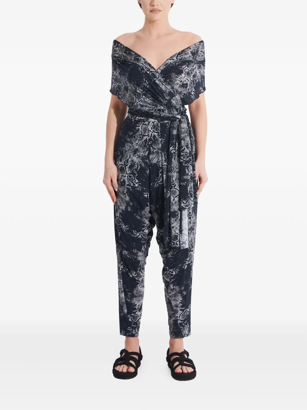 Tessitura Multiway jumpsuit met print Zwart