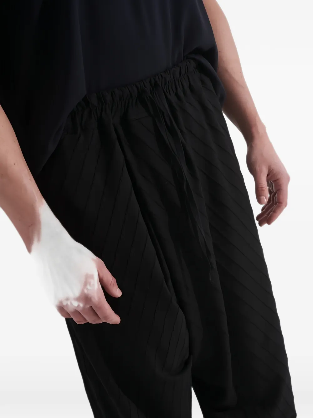 Tessitura Broek met trekkoord Zwart