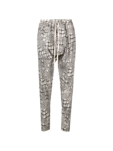 Tessitura Body Couture check-pattern low-crotch trousers