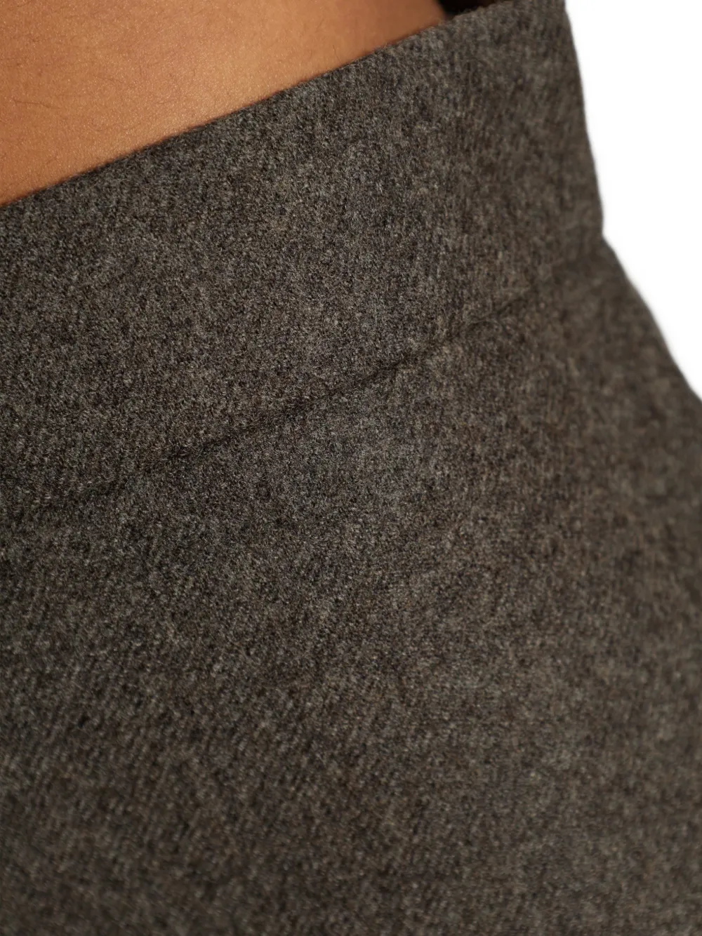 Max Mara Vilten wollen rok modder Bruin