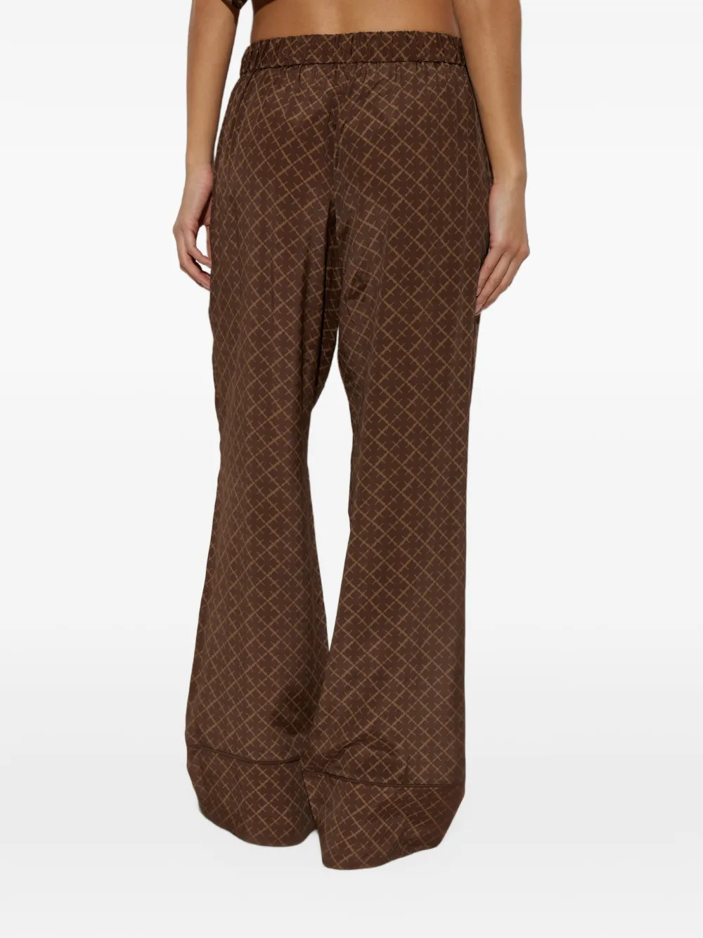 By Malene Birger Martha monogram-print trousers Bruin