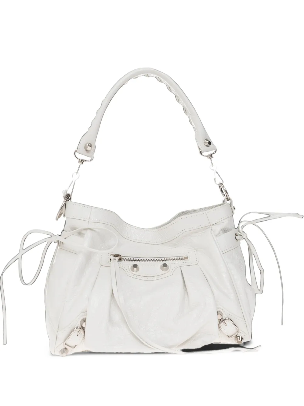 Balenciaga Le City bucket bag small in optic white - Weiß