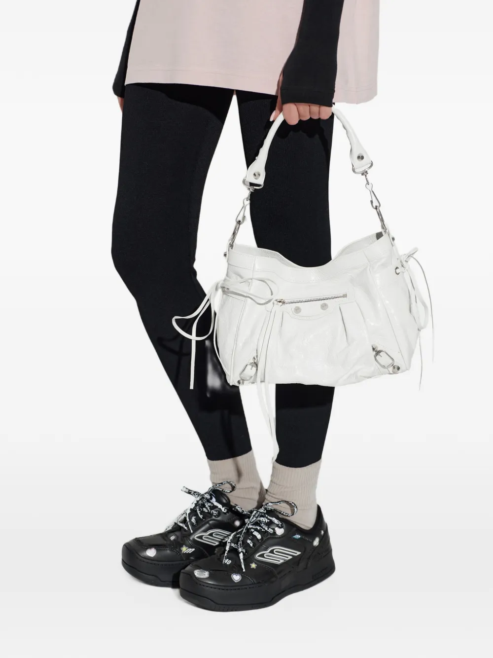 Balenciaga Kleine Le City buckettas Wit