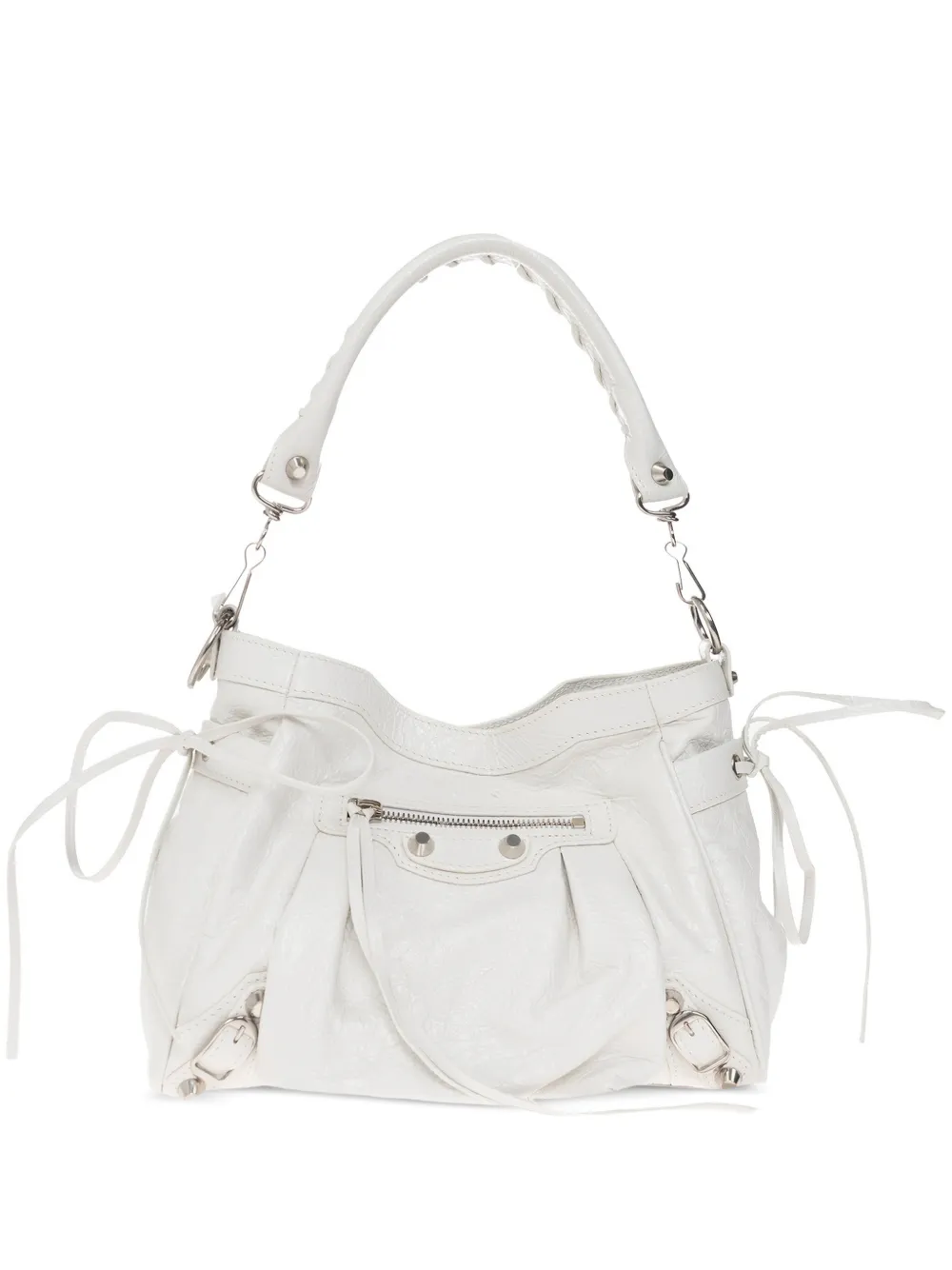 Balenciaga Le City bucket bag small in optic white - Bianco