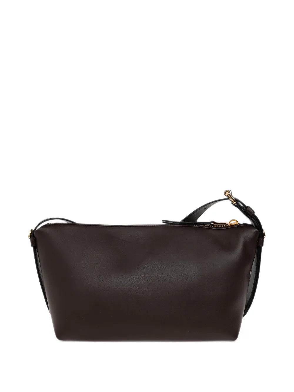 Moschino logo-debossed leather shoulder bag Bruin