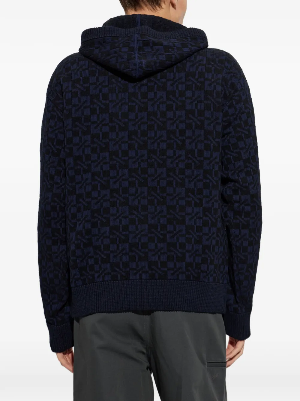 Kenzo gram hoodie met geometrisch patroon Blauw